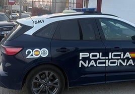 National Police car at the scene of the incident.