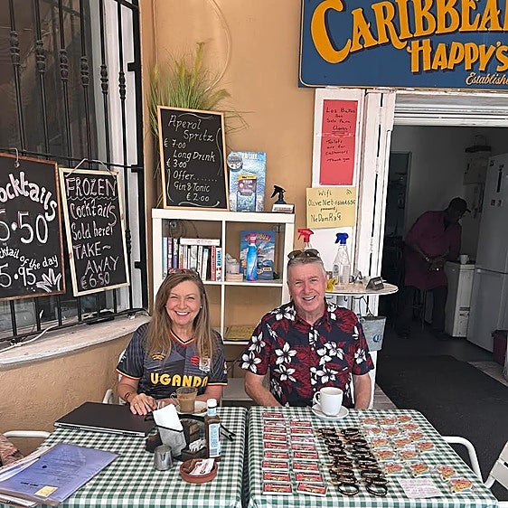Jenny and Alan Boardman at one of the venues last week.