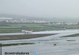 Situation at Malaga Airport this Saturday morning.