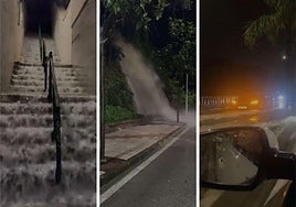 Downpours lead to a night full of incidents in Torremolinos