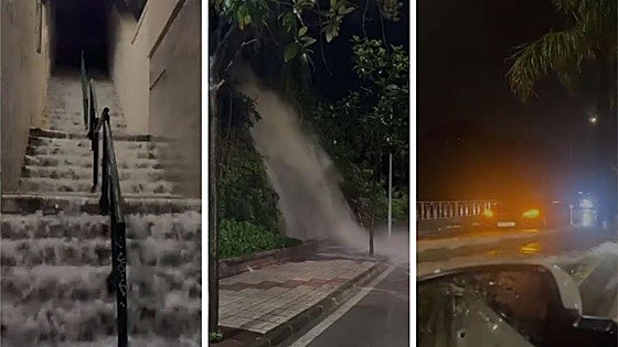 Downpours lead to a night full of incidents in Torremolinos