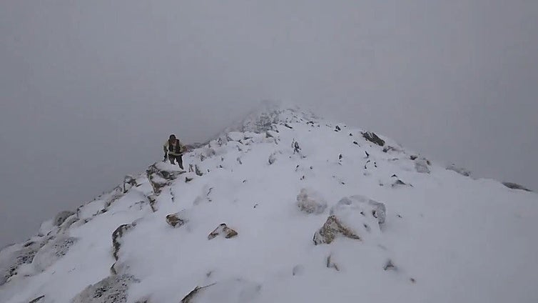 Snow covers the mountains in Malaga province