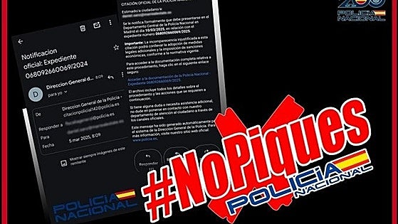 National Police warn of new fraud as false summons notifications received around Spain