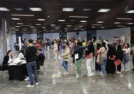 Long queues around the recruitment tables of tourism companies.