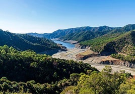 View of La Concepción reservoir last year, at the height of the drought.