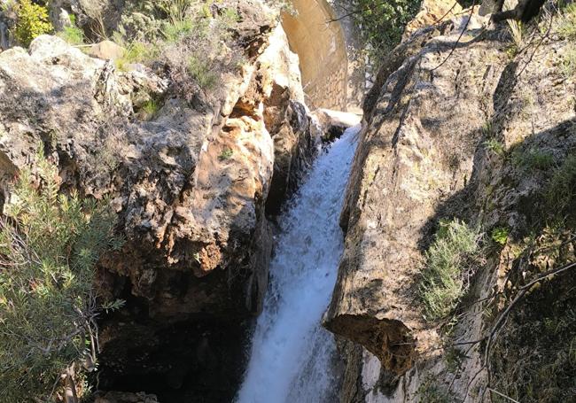 Barranco Blanco waterfall.