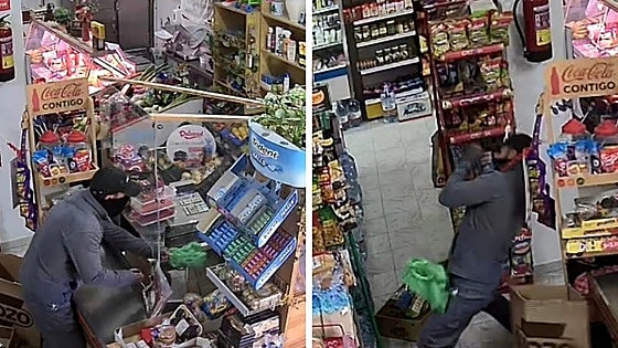 Machete robbery in a mini-market in Malaga: 'Please don't hurt me!'