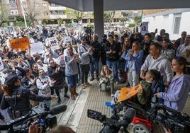 Shouts of support and applause for Antonio at a rally.