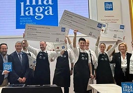Mariano Rodríguez (centre) with the other prizewinners.