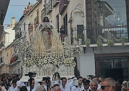 Our Lady of Rocío during the Palm Sunday processions in Vélez-Málaga