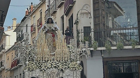 Holy Week image destroyed by fire on Costa del Sol takes to the streets again