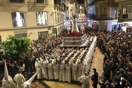 El Cautivo procession, passing through the streets of Malaga on Monday.