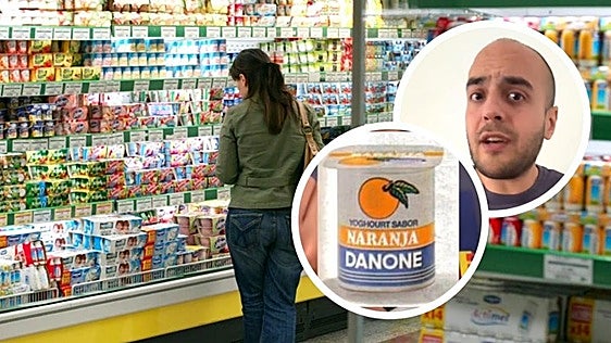 Why are orange-flavoured yoghurts not generally stocked by supermarkets in Spain?