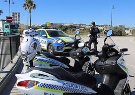 Local Police officers carry out random checks in Mijas.