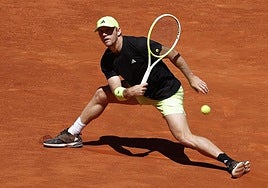Alejandro Davidovich during Sunday's defeat to Alexander Zverev.