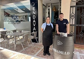 Rebeca Rodríguez and Daniel Peregrina, on the terrace of Vendaval.