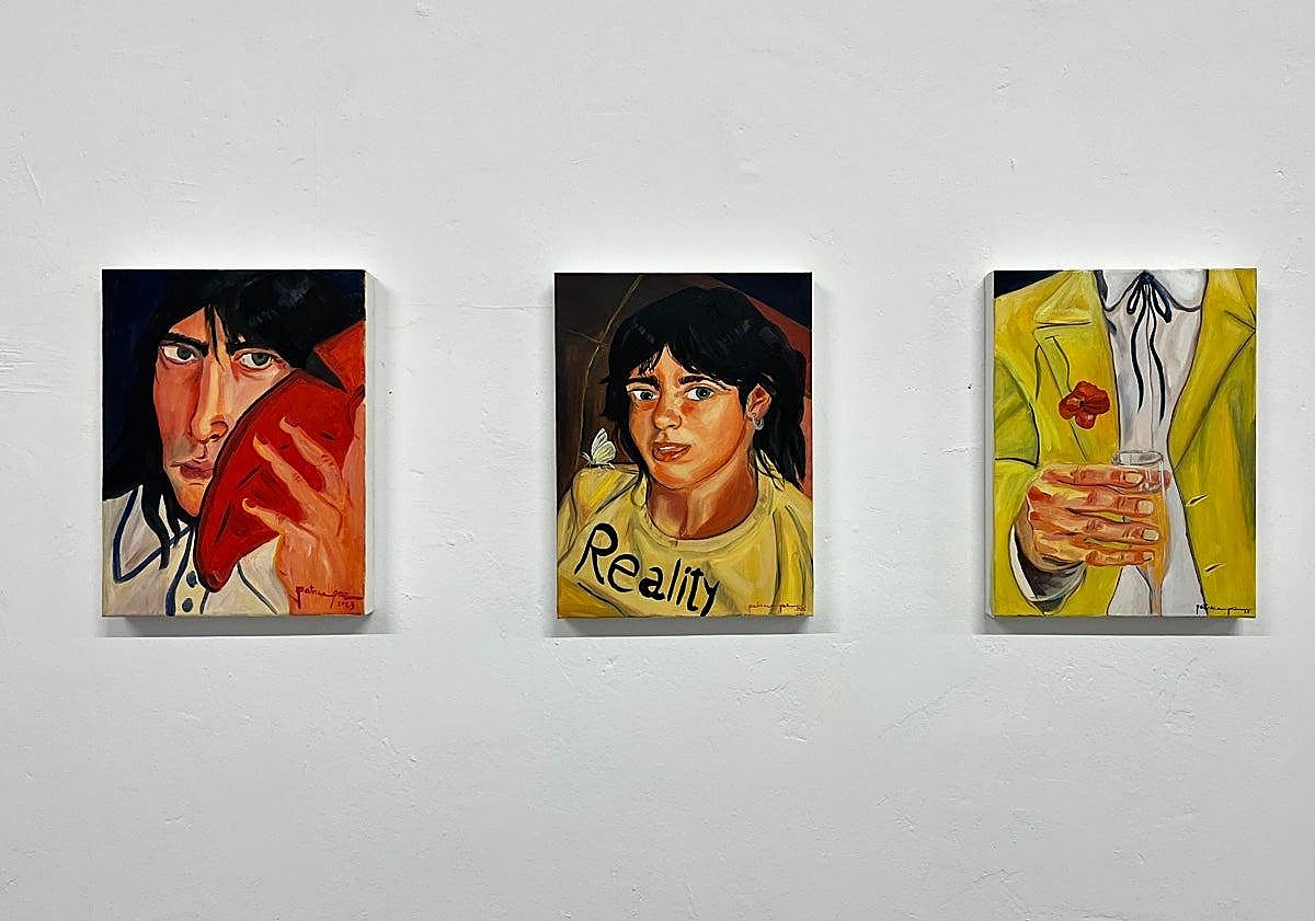 Imagen principal - Malaga artist Patricia Paz takes her pop, symbolic art to Madrid