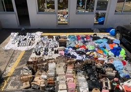Some of the items seized by the Local Police in Torremolinos.