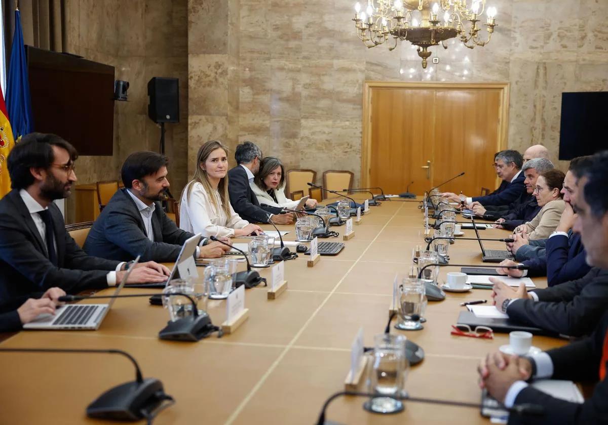 Monday's meeting of the committee for the analysis of the circumstances of the general blackout of 28 April, chaired by the minister for ecological transition, Sara Aagesen.