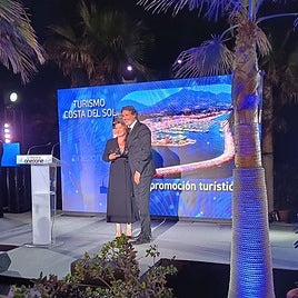 The presentation of the award to Turismo Costa del Sol.