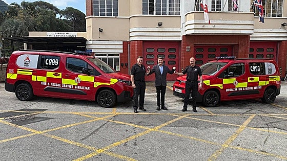 Two new electric vehicles for Gibraltar's fire and rescue services