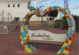 The selfie point in Benalmádena Pueblo.