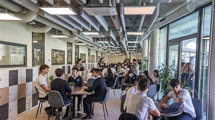 A recording studio and classrooms with movable walls: these are some of the features of Colegio Internacional Torrequebrada’s new building