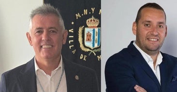 The mayor of Manilva, Mario Jiménez (left); and the councillor for Foreign Residents, Tourism and Commerce, Agustín Vargas (right).