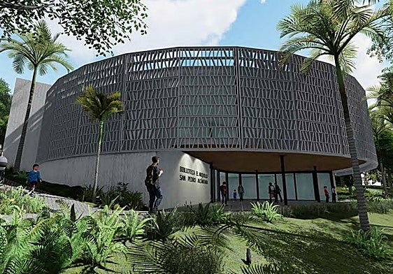 Computer generated image of the new library.