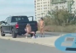 A pixelated frame from the video.