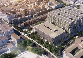 Computer image of the new hospital project, located behind Hospital Civil.
