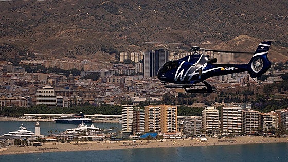 VIP helicopter transfers take off on the Costa del Sol