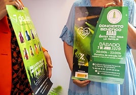 The town hall announces the charity concert.