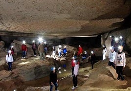 Interior of one of the Sorbas caves.