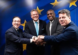 Albares, Šefcovič, Lammy and Picardo.