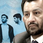 Sheikh Al-Thani, right, alongside his sons.