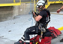 Miguel Gutiérrez during his preparation for one of the challenges at the competition a few days ago in Switzerland.