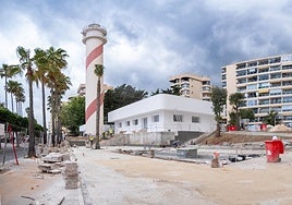 The building work on the Marbella lighthouse project nears completion.
