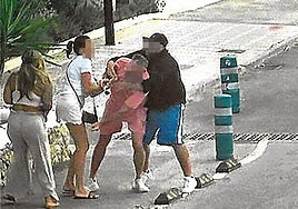 CCTV image illustrates the aggressive tactics some thieves use to get their hands on the valuable items.