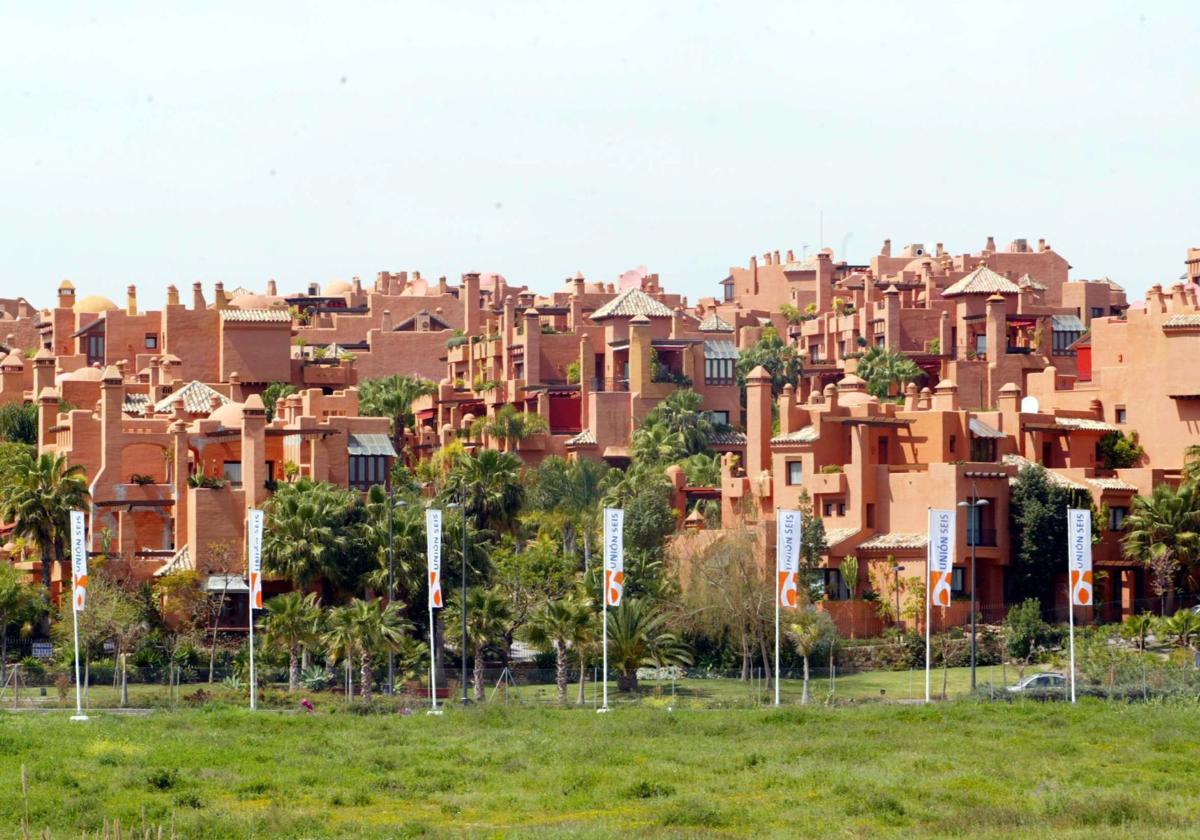 A typical development in Marbella with many non-residents.