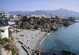 Nerja's town centre beach.