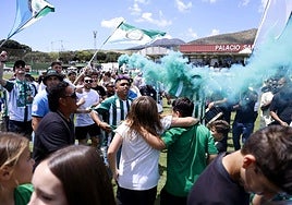 The pitch invasion at El Pozuelo in May.