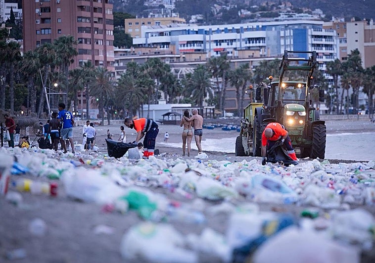 This is what Malaga's hungover beaches look like after the night of San Juan