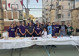 Some of the youth club members and organisers.