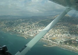 Panoramic view of the Malaga coastline.