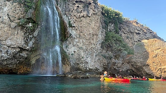 The spectacular waterfall that's flowing into the sea again on the eastern Costa del Sol
