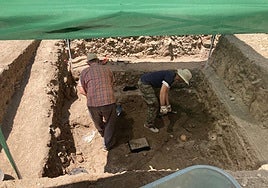 Photo of the new phase of archaeological excavation.