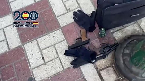 This is the 'robbery with violence kit' that a gang hid in preparation for bank robberies in Malaga province