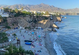 Archive image of Nerja's Calahonda beach, where the rescue on Friday took place.