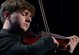 Bruno during his performance in the finals.